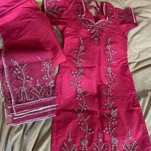 NEW Hot Pink Indian Salwar Kameez Outfit